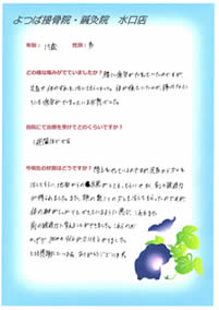 書いていただいたアンケート